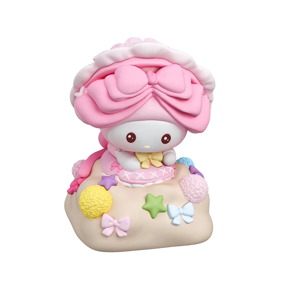 A whimsical My Melody fantasy artisan ESC keycap, featuring its adorable pink magic house design from a charming angle, perfect for enchanting keyboard.