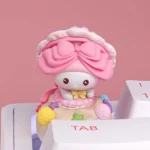 Whimsical My Melody fantasy artisan ESC keycap, showcasing an adorable pink magic house design for enchanting keyboard decor. A delightful My Melody design.