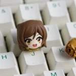 Vibrant close-up of the exclusive Nanami Momozono artisan keycap from Kamisama Kiss, revealing charming anime details and spirited essence.