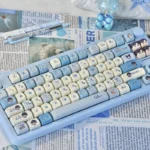 Elegant Osborn keycaps PBT set with exclusive character art, celestial details, and striking dark/light contrasts for a premium, romantic aesthetic.