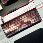 PBT Chess Keycaps set, multiple angles reveal monochromatic chessboard pattern. Subtle backlit side-printed legends provide premium, strategic aesthetic.