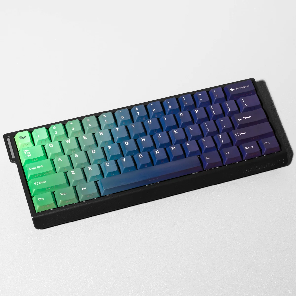 Vibrant Future Gradient PBT Keycap Set main image, showcasing stunning, evolving hues and ergonomic comfort. Premium PBT for artistic keyboards.