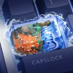 Handcrafted Hoenn Legendary Trio Pokemon artisan keycap, intricately sculpted and vibrantly colored, presented from multiple artistic angles.