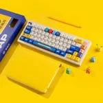 Vibrant Pixel Odyssey Pokemon PBT Keycaps Set, a 146-key set displaying durable PBT and playful retro 8-bit pixel art of iconic Pokemon.