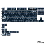 Close-up of the majestic hand-sculpted Poseidon keycap set, showcasing intricate oceanic deity details, perfect for 75-87 layout keyboards.