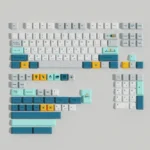 Gallery of Retro Evolution Keycaps Set, highlighting durable dye-sublimated legends and vintage aesthetics from multiple premium angles.