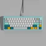 Premium Retro Evolution Keycaps Set, dye-sublimated for lasting durability, showcased from multiple angles. Features vintage-inspired aesthetics and crisp design.