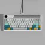 Retro Evolution Keycaps Set main display, showcasing durable dye-sublimated legends and a premium vintage-inspired aesthetic with classic colors.