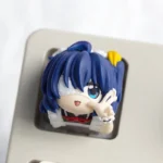 Exclusive Rikka Takanashi Keycap, a vibrant artisan resin art piece for keyboards, showcasing the detailed anime character, perfect for personalization.