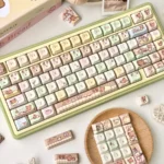 Rilakkuma and Kaoru: Rilakkuma Series Keycap Set gallery: a complete set showcasing multiple profiles and adorable characters from various angles for a playful desk.