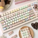 Rilakkuma and Kaoru: Rilakkuma Series Keycap Set from the complete set, displayed in multiple profiles, adding a warm and playful touch to any desk setup.