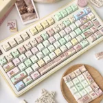 Rilakkuma and Kaoru: Rilakkuma Series Keycap Set, featuring adorable Rilakkuma characters across multiple profiles, ready for a cozy and playful desk.