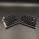 Republic of Gamers: ROG Logo Split Space Key Keycaps for gaming, displayed from various angles, showcasing its aggressive, sculpted metallic design and bold aesthetics.