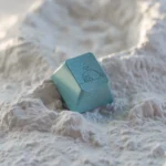 Sea Salt Whale Keycap with a serene sculpted whale design, showcasing its intricate details and cool blue oceanic theme.