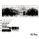 Premium Shadow Side-Engraved Keycaps set from an angle, showcasing crisp dye-sublimated legends subtly revealed by backlighting and sleek Cherry profile.