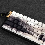 Shadow Side-Engraved Keycaps set, displaying their sleek Cherry profile and premium dye-sublimated legends subtly revealed by backlighting from multiple angles.