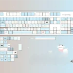 Adorable Sheep PBT Keycaps Cozy Charm Set, showcasing whimsical sheep designs in soft pastels, durable PBT material, and crisp dye-sublimation.