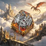 Exquisite artisan Smaug dragon resin keycap, showcasing intricate details of epic fantasy design from multiple angles for keyboard art.