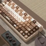 Delightful sushi roll PBT dye-sub keycap set displayed from multiple angles, highlighting the vibrant Japanese culinary art and premium craftsmanship.