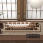 Premium Sushi Roll PBT Dye-Sub Keycap Set, showcasing vibrant Japanese culinary art. A delightful, artistic sushi keycap set.