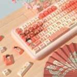 Tang Palace Keycaps PBT dye-sublimated art set. Exquisite Tang Dynasty motifs display vibrant imperial elegance. Durable and artistically rich.