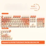 Tang Palace Beauty MDA keycaps set with exquisite Tang Dynasty art, durable PBT dye-sublimation, and unique four-sided light transmission.