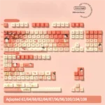 Tang Palace Beauty PBT dye-sub 158-key Cherry keycap set, showcasing exquisite Tang Dynasty female artistry and durable elegance.