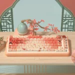 Exquisite Tang Palace Keycaps set showcasing vibrant Tang Dynasty art. Durable PBT dye-sublimation captures imperial elegance.