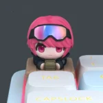 Main image of the Toxik Delta Force handcrafted resin artisan keycap, a meticulously sculpted ESC gaming keycap featuring a dark, tactical military design.