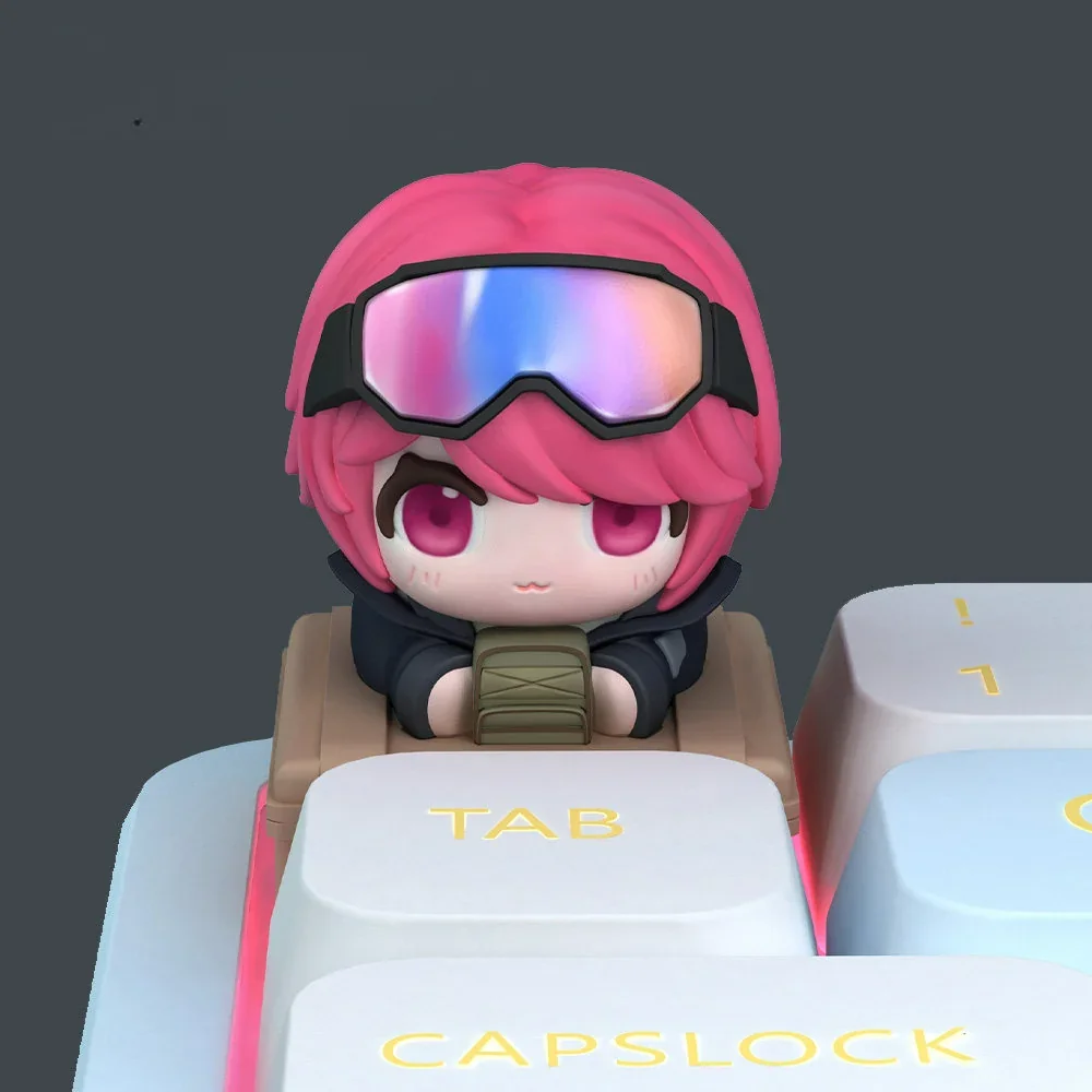 Main image of the Toxik Delta Force handcrafted resin artisan keycap, a meticulously sculpted ESC gaming keycap featuring a dark, tactical military design.