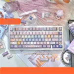 Unique Twelve Constellation PBT keycaps set, featuring intricate, ethereal zodiac artistry. These dreamy custom keyboard keycaps are a celestial design.