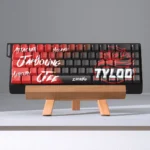 Premium Iconic TYLOO CS:GO PBT Keycap Set for gaming, showcasing dynamic esports aesthetics and vibrant TYLOO branding.