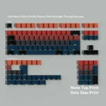 Universe Gradient PBT Keycaps Set, showing a distinct angle of the immersive celestial deep blue and red gradient, highlighting the artistic cosmic design.