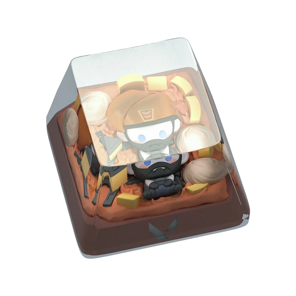 Exclusive Valorant Brimstone Artisan ESC Keycap. Detailed close-up showcasing its heroic character design and premium tactical gaming aesthetic.