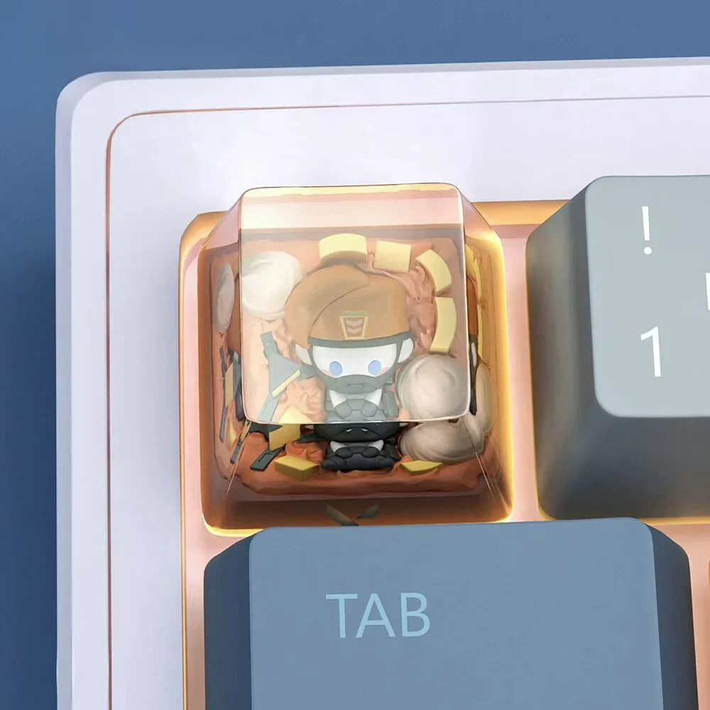 Exclusive Valorant Brimstone Artisan ESC Keycap, featuring a detailed heroic design for a premium tactical gaming aesthetic.