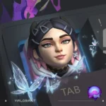 Handcrafted Valorant Clove resin keycap, showcasing its enigmatic dark fantasy design from multiple artistic angles.