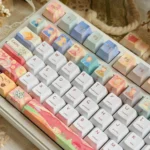 Artistic Van Gogh PBT keycaps set from the Keyboard Masterpiece Set, showcasing vibrant celestial art with rich in intricated setup.