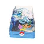 Handcrafted Vaporeon Pokemon artisan keycap, showcasing its serene aquatic charm from a unique angle, with vibrant blue details.