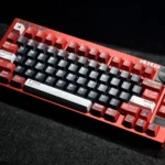 Detailed view of Warrior PBT Keycaps Set showcasing the rugged, valor-inspired iconography and superior durable PBT construction, enhancing any gaming setup.