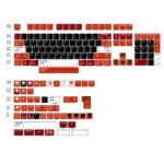 Warrior PBT Keycaps set displayed from various angles, revealing its bold, valor-inspired iconography and the rugged durability of the premium PBT material.