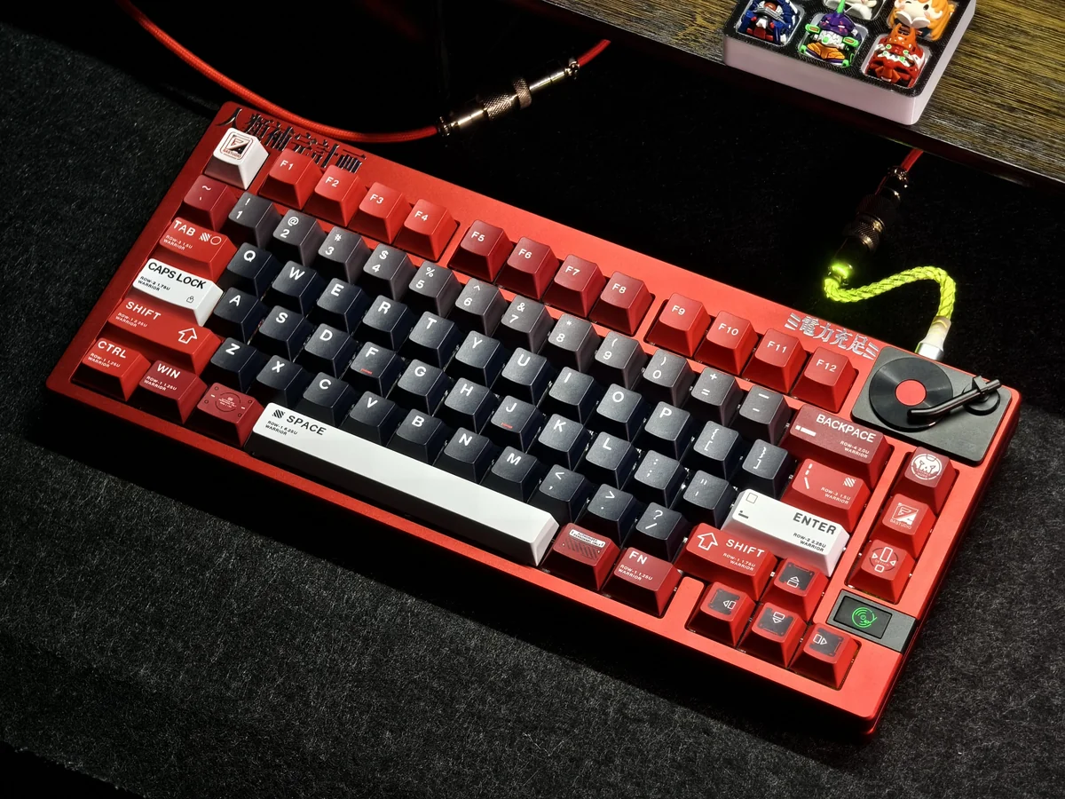 Warrior PBT Keycaps Set: Durable PBT construction with rugged, valor-inspired design and bold iconography for commanding gaming.