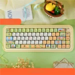 Adorable Zelda Keycaps set featuring vibrant chibi Link, Zelda, and other characters, crafted with durable PBT dye-sub for mechanical keyboards.