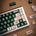 Timeless Ancient Bronze Keycaps Set, OEM side-printed, from various angles. Intricate patterns and weathered textures reveal ancient Chinese artistry.