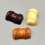Artisan chocolate keycap for showcasing rich, handcrafted resin with warm, dessert-inspired colors for unique keyboard personalization.