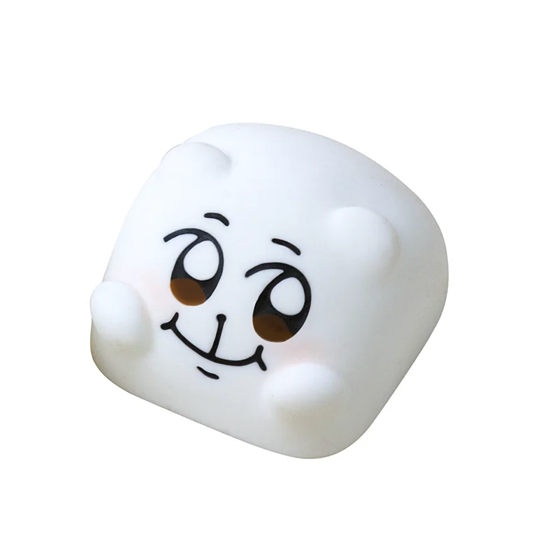 Whimsical Chimitan artisan resin keycap, handcrafted with adorable details, displayed from multiple angles as an expressive ESC key desk accent.