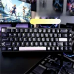 A collection of Spring Bright Sunshine Black Metallic Paint Keycaps Set shown from multiple angles, highlighting the intricate spring artistry and elegant metallic paint finish.