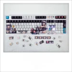 Exclusive Azur Lane Cheshire PBT keycaps set with playful, vibrant anime art, enhancing your gaming setup with a premium touch.