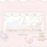 Exquisite Ballet Poetry desk mat from a unique angle, highlighting its artistic design. Delicate ballet motifs and graceful lines bring poetic elegant.