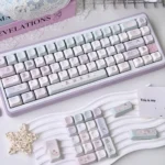 Adorable Cozy Bear Home keycap set featuring charming bear characters and cozy elements, shown from multiple angles to highlight diverse profile.