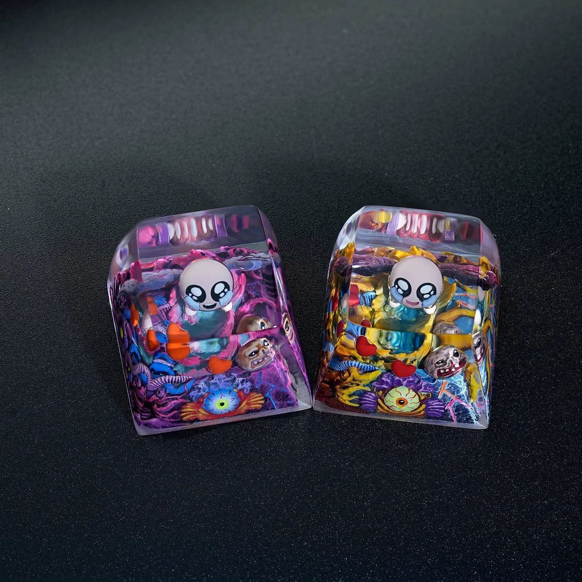 Exclusive The Binding of Isaac SA R1 keycap showcasing vibrant, iconic Isaac character art, a true collector's piece.